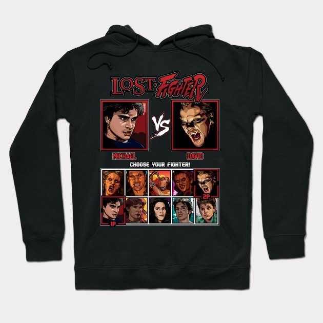 Lost Boys Fighter - Michael vs David Hoodie by RetroReview